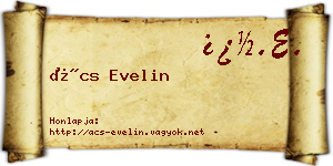Ács Evelin névjegykártya